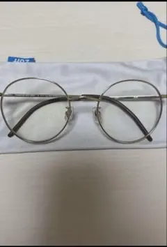 ゴールド オーバル PCメガネ　Zoff ブルーライトカット