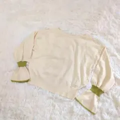 ☆【FONTLAB】アイボリー フレアスリーブ トップス Ｆ