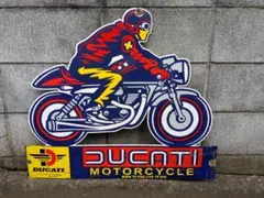 ビンテージ 大型 看板 DUCATI ドゥカティ 幅76cm / ガレージ