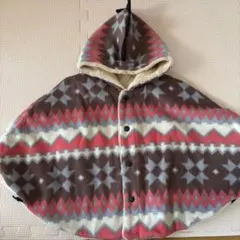 新品タグ◯ブランシェス ポンチョ 授乳ケープ リバーシブル