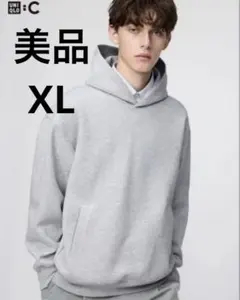 【美品 XL】ユニクロC スウェットオーバーサイズプルパーカ