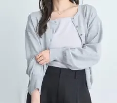 カーディガン UVカット加工クルーネックニットカーディガン レディース