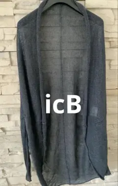 icB 長袖 ニット カーディガン グレー Sのサムネイル