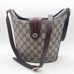 希少✨GUCCI オールドグッチ バケツ型ショルダー 茶