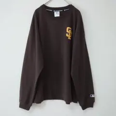 MLB サンディエゴ パドレス ロゴ 長袖 Tシャツ ロンT M