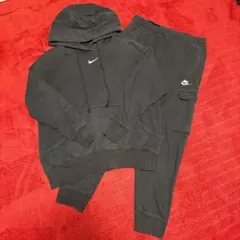 NIKE センターロゴパーカー スウェットパンツ セットアップ ブラック