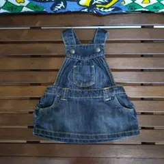 OLD NAVY デニム素材 フリル付きオーバーオール 0-3months