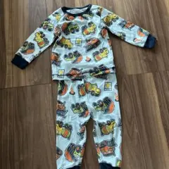 自動車柄プリント ベビーパジャマ