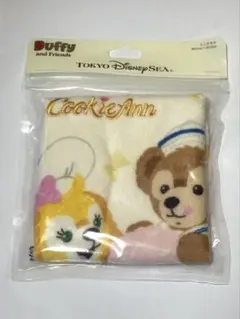 ダッフィー　クッキーアン　 ミニタオル 約25cm×約25cm