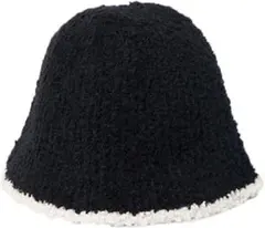 バケットハットもこもこ素材配色デザイン