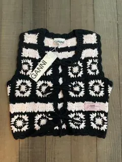 GANNI クロシェ編みニットベスト XS 新品のサムネイル