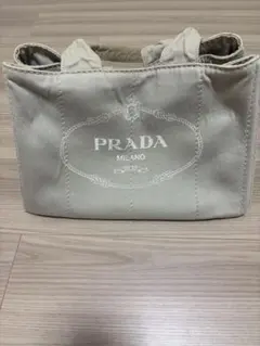 新品未使用☆PRADA☆キャンバス トートバッグ エコバッグ 白 三角 