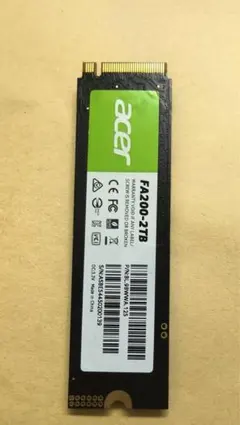 2TBAcer超高速M.2SSDFA200 PCIeGen4×4NVMe2280 - メルカリ