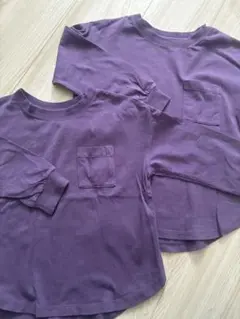パープル 長袖カットソー 110・120サイズ セット