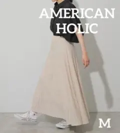 【AMERICAN HOLIC】マキシ丈 ロングスカート ベージュ M　匿名配送のサムネイル