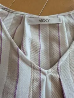 【Used】☆VICKY ストライプ 七分袖ブラウス☆のサムネイル