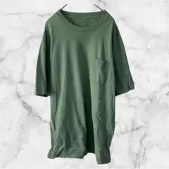 一点物✨️Van Heusen 【L】オリーブグリーン Tシャツ 無地 シンプル