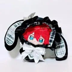 10〜12cm いつぬい ぬい服 たれ耳うさぎ着ぐるみ ベルベット（白）