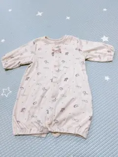 ベージュ 動物柄 長袖 ツーウェイ・ドレスオール50〜60