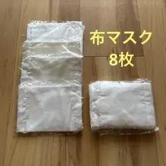 ガーゼマスク 白 個包装 布マスク ホワイト アベノマスク 給食マスク　8枚