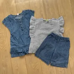 90センチ　ワンピース　トップス　パンツ　セット