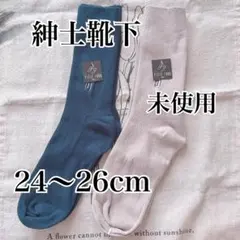メンズ靴下　24〜26cm 2色セット　紳士靴下