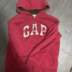 GAP フリース ジップアップパーカー レッド