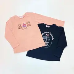 子供服 女の子 100cm 長袖 Tシャツ まとめ売り 新品 YFN1-4