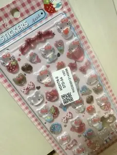 w*a様 ハローキティ ぷっくり 3Dシール サンリオ 海外製 新品