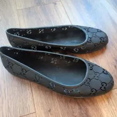 GUCCIラバーシューズ GG柄 ブラック 36 レインシューズ バレーシューズ