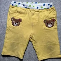ミキハウスイエロークマ刺繍パンツ