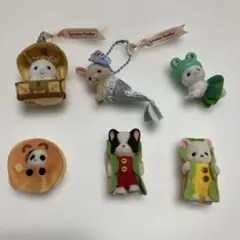 【まとめ売り】シルバニアファミリー 赤ちゃん 色々な衣装 6体セット