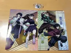 くら寿司　鬼滅の刃　冨岡義勇　ラバーチャーム　キーホルダー　クリアファイル2枚