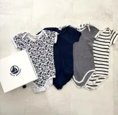 PETIT BATEAU ロンパース4点セット