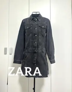 ZARA デニムジャケット ブラック ワンピース