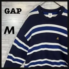 【美品】00s GAP ギャップ ブラナンベア ボーダー ニット セーター M