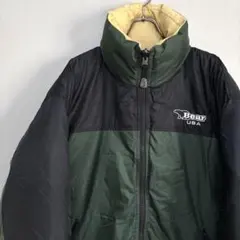 BEAR USA ベアー ジャケット 肉厚 リバーシブル ダウン 黒 ベージュ