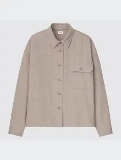 UNIQLO ヘビーフランネルクロップドシャツジャケット M