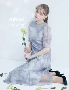 2026年SS AIMER ミストチュール フラワーモチーフラメ お呼ばれドレスのサムネイル