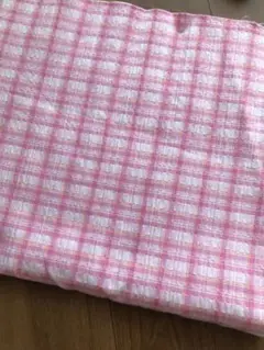 ピンクと白のチェック柄 綿100 播州織 ミキハウス check&stripe