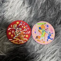 ディズニー　刺繍缶バッジビスケット2 ズートピア　リメンバーミー