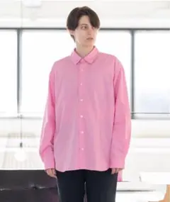 【新品未使用】BRICK & SONS バックプリー ツシャツ　ピンクM