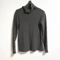 ✨良品✨ 無印良品 M カットソー ハイネック シンプル 綿 重ね着 グレー