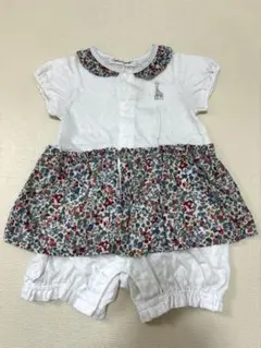 ソフィーラジラフSophie la girafe リバティ柄カバーオール