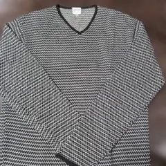 Giorgio Armani カシミヤ ストライプセーター 46 - メルカリ
