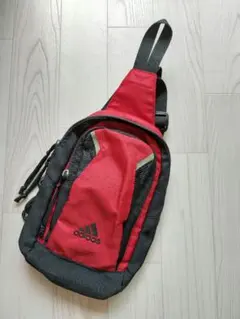 adidas 赤黒 キッズ用 ワンショルダーバッグ