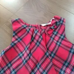 H&M ジャンバースカート 赤チェック 110cm