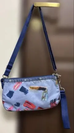 極美品☆LeSportsac 2wayショルダーバッグ ハーフムーン 三日月薔薇 