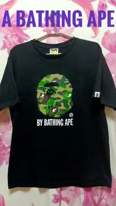 A BATHING APE カモフラ Ape Head Tシャツ ブラック Lのサムネイル