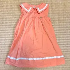 アプレレクール セーラーカラー ノースリーブ ワンピース 100